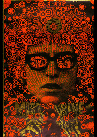 BOB DYLAN BLOWING IN THE MIND VINTAGE CONCERT POSTER REPRINT