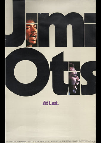 JIMI HENDRIX OTIS REDDING 1970 VINTAGE CONCERT POSTER REPRINT