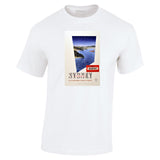 1930s FLY QANTAS SYDNEY AUSTRALIA AUSSIE TRAVEL AD TSHIRT