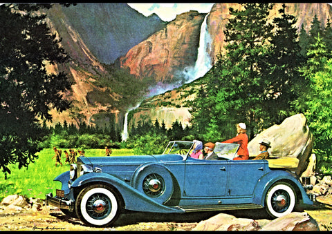 1933 PACKARD SPORT PHAETON USA AD ART PRINT POSTER