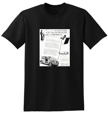 1936 VAUXHALL LIGHT SIX SEDAN AUSSIE AD TSHIRT