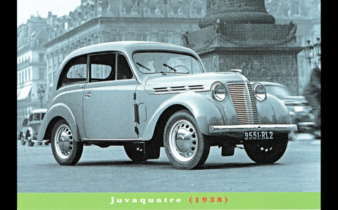 1938 RENAULT JUVAQUATRE AD ART PRINT POSTER