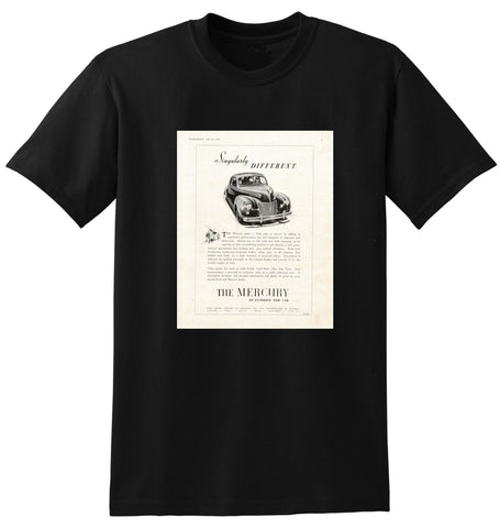 1939 MERCURY 5 WINDOW COUPE AUSSIE AD TSHIRT