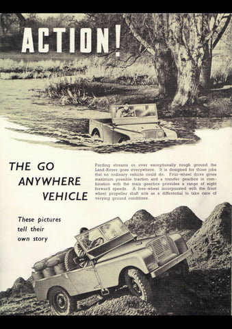 1948 LAND ROVER ENGLISH UK AD ART PRINT POSTER