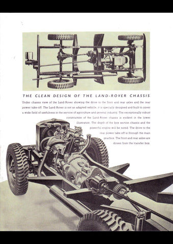 1948 LAND ROVER ENGLISH UK AD ART PRINT POSTER