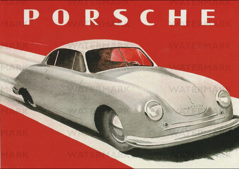 1948 PORSCHE 356 REPRO AD ART PRINT POSTER