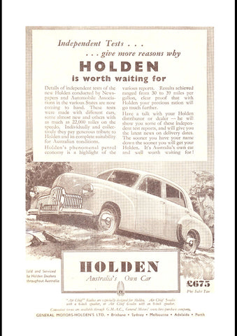 1949 48-215 FX HOLDEN AUSSIE AD ART PRINT POSTER