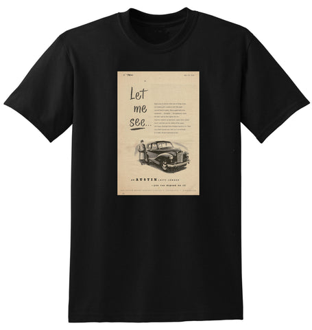 1950 AUSTIN A40 DEVON SALOON ENGLISH UK AD TSHIRT