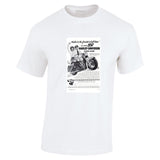 1950 HARLEY DAVIDSON HYDRA GLIDE MOTORCYCLE USA AD TSHIRT