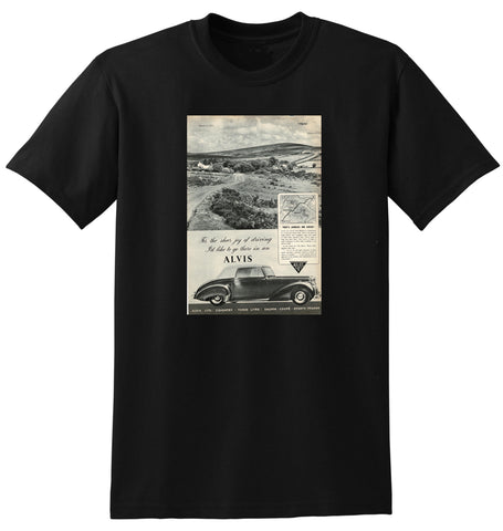 1952 ALVIS THREE LITRE ENGLISH UK AD TSHIRT