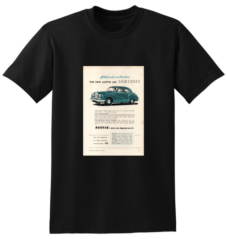 1952 AUSTIN A40 SOMERSET SALOON AUSSIE AD TSHIRT