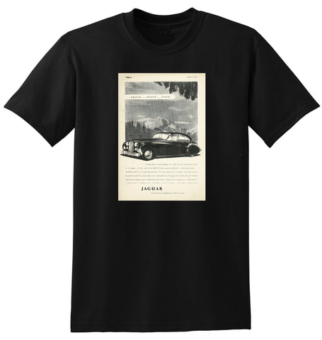 1952 JAGUAR MARK VII SALOON ENGLISH UK AD TSHIRT