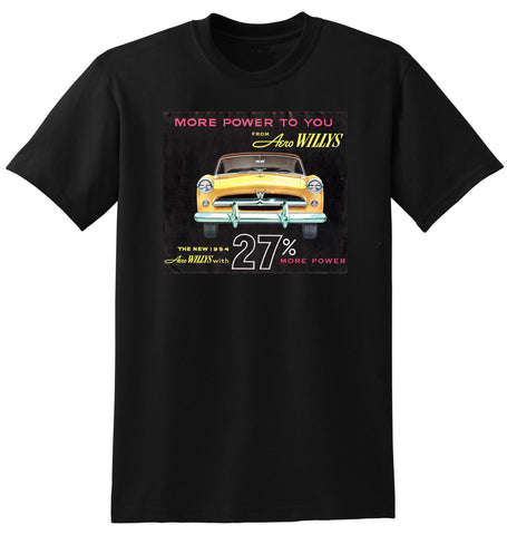 1954 AERO WILLYS USA REPRO AD TSHIRT