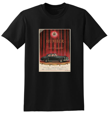 1954 HUMBER SUPER SNIPE SEDAN ROOTES GROUP AUSSIE AD TSHIRT