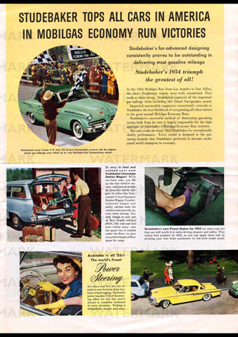 1955 STUDEBAKER LAND CRUISER V8 USA REPRO AD ART PRINT POSTER