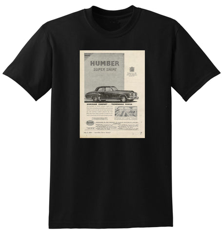 1956 HUMBER SUPER SNIPE SALOON AUSSIE AD TSHIRT