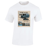 1956 MORRIS J2 SERIES MINIBUS LIGHT VAN & LIGHT PICKUP BMC INTERNATIONAL AD TSHIRT