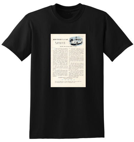 1956 VOLKSWAGEN BEETLE AUSSIE AD TSHIRT