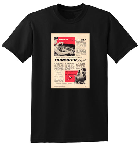 1957 AP1 CHRYSLER ROYAL SEDAN AUSSIE AD TSHIRT