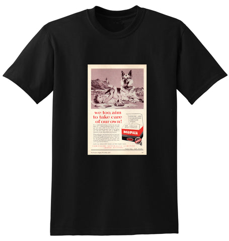 1957 MOPAR CHRYSLER GENUINE PARTS & ACCESSORIES AUSSIE AD TSHIRT