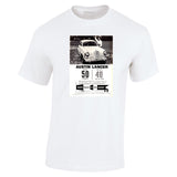 1958 AUSTIN LANCER 50HP 40MPG BMC AUSSIE AD TSHIRT