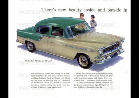 1958 FC HOLDEN SPECIAL SEDAN AUSSIE REPRO AD ART PRINT POSTER