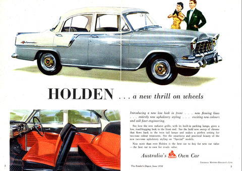 1958 FC HOLDEN SPECIAL SEDAN AUSSIE REPRO AD ART PRINT POSTER