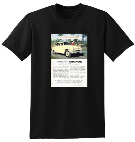 1958 SIMCA ARONDE SEDAN AUSSIE AD TSHIRT