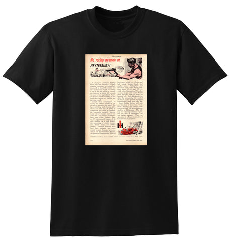 1958 INTERNATIONAL HARVESTER NO RACING AXEMEN AT HEYTESBURY! AUSSIE AD TSHIRT