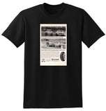 1959 FIRESTONE TYRES TIRES USA AD TSHIRT