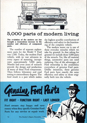 1959 FORD G FACTOR GENUINE SPARE PARTS AUSSIE AD ART PRINT POSTER