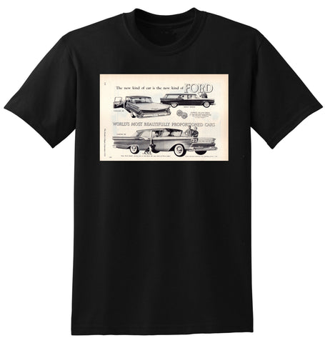 1959 FORD RANGE FAIRLANE 500 CUSTOM 300 RANCH WAGON AUSSIE AD TSHIRT
