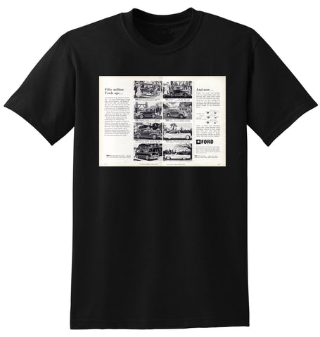1959 WORLD WIDE FORD COMPANIES 50 MILLION FORDS AD TSHIRT