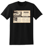 1960 FB HOLDEN SPECIAL SEDAN AUSSIE AD TSHIRT