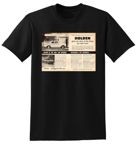 1960 FB HOLDEN SPECIAL SEDAN AUSSIE AD TSHIRT
