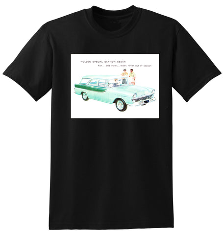 1960 FB HOLDEN STATION SEDAN AUSSIE AD TSHIRT