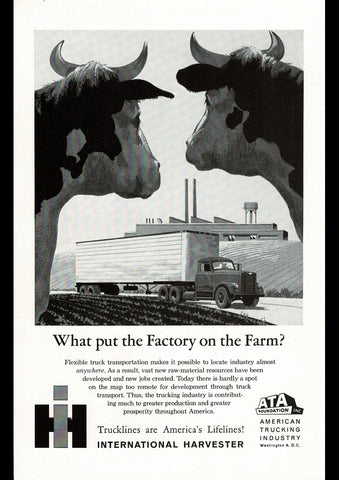 1961 INTERNATIONAL HARVESTER USA AD ART PRINT POSTER