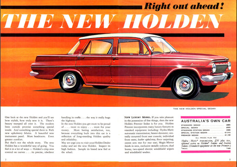 1962 EJ HOLDEN SPECIAL AUSSIE AD ART PRINT POSTER