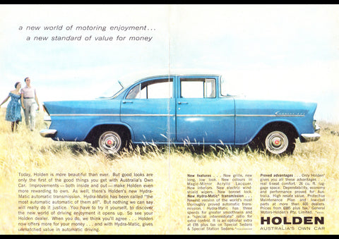 1962 EK HOLDEN SPECIAL SEDAN AUSSIE AD ART PRINT POSTER