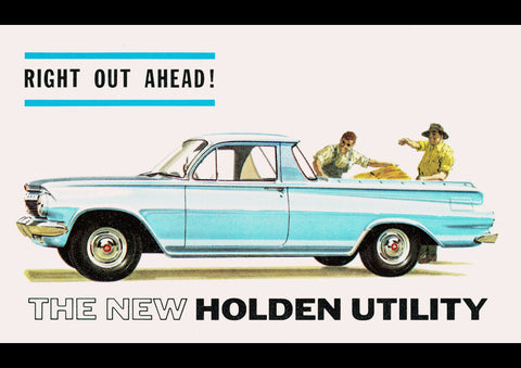 1962 HOLDEN EJ UTILITY UTE AUSSIE AD ART PRINT POSTER