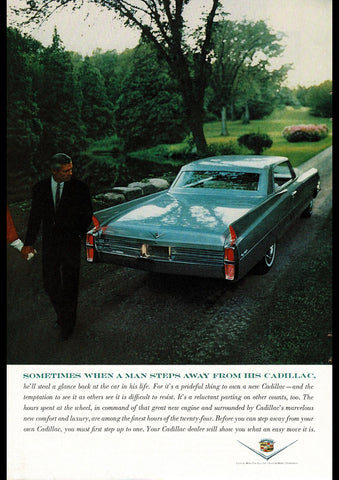 1963 CADILLAC 2 DOOR HARDTOP USA AD ART PRINT POSTER