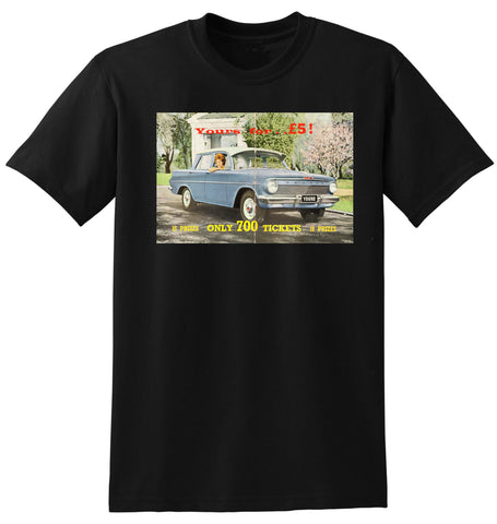 1963 EJ HOLDEN SPECIAL RAFFLE TICKET AUSSIE AD TSHIRT