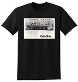 1963 FORD CONSUL CORTINA 2 DOOR SEDAN AUSSIE AD TSHIRT