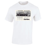 1963 FORD CONSUL CORTINA 2 DOOR SEDAN AUSSIE AD TSHIRT