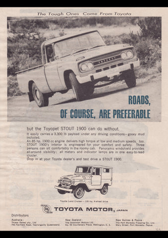 1963 TOYOPET TOYOTA STOUT AUSSIE AD ART PRINT POSTER