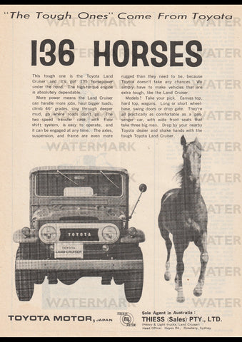 1963 TOYOTA LANDCRUISER \AUSSIE REPRO AD ART PRINT POSTER