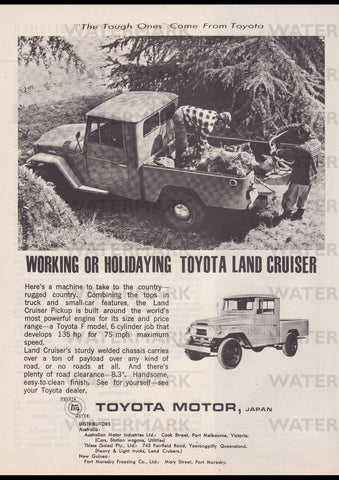 1963 TOYOTA LANDCRUISER AUSSIE REPRO AD ART PRINT POSTER
