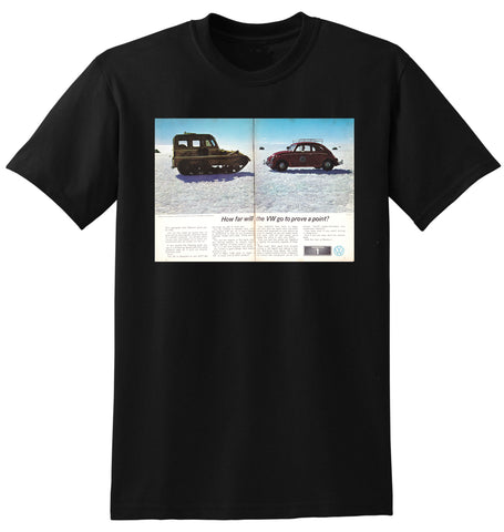 1963 VOLKSWAGEN FIRST CAR IN ANTARCTICA AD TSHIRT