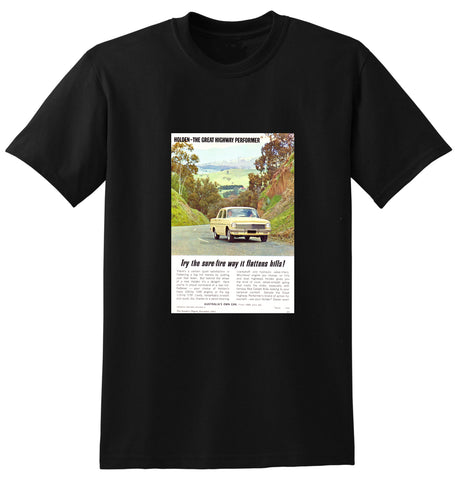 1964 EH HOLDEN SPECIAL HIGHWAY PERFORMER AUSSIE AD TSHIRT