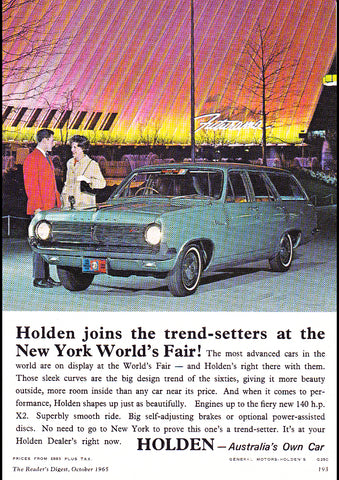 1965 HD HOLDEN PREMIER STATION SEDAN AUSSIE AD ART PRINT POSTER